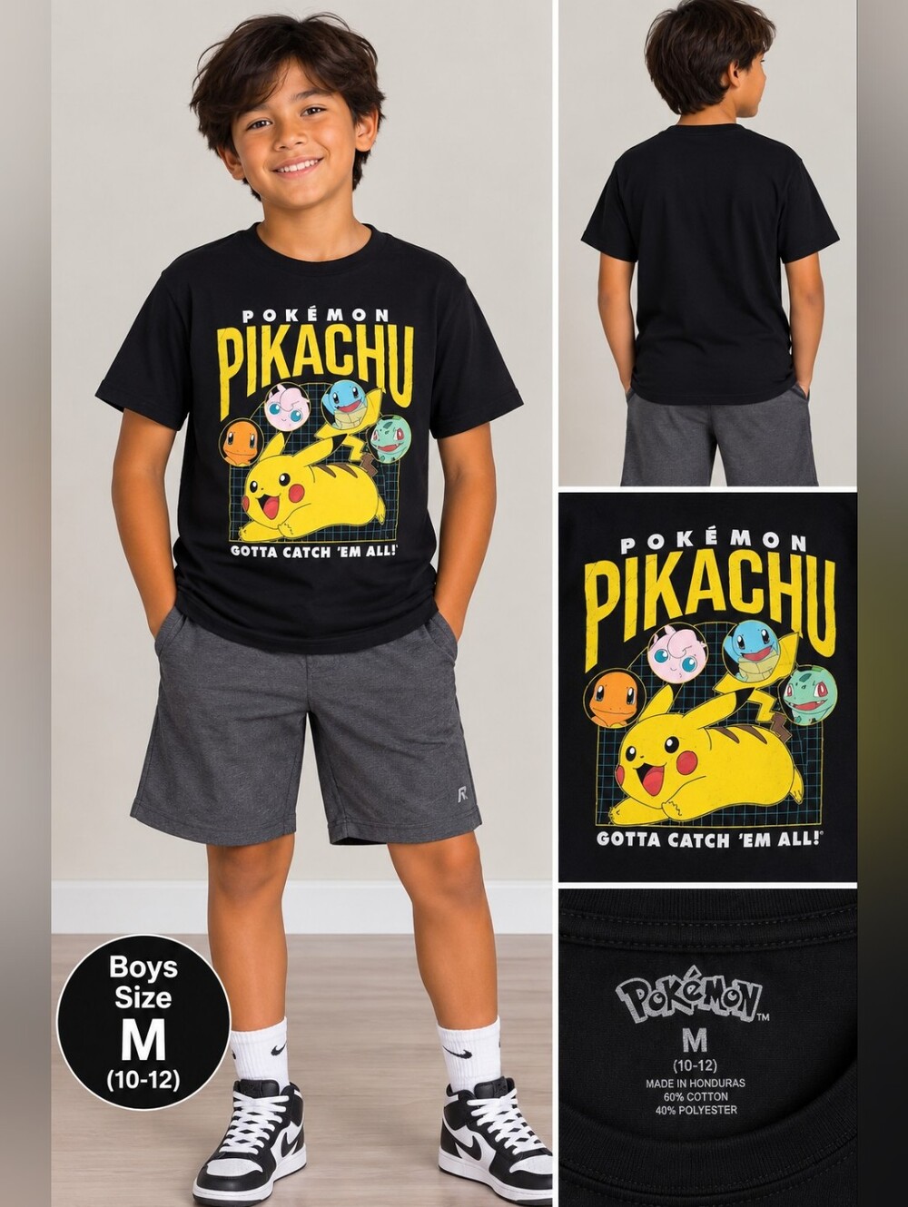 Pokemon boys medium pikachu shirt #28